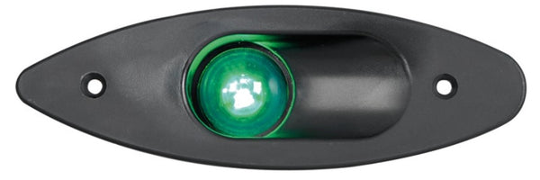 LUZ OJO DE BUEY LED  VERDE/ CARCASA NEGRA