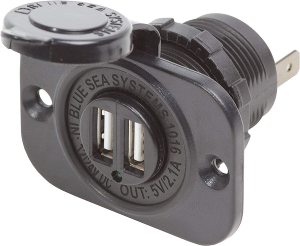 CONECTOR USB DOS PUERTOS/NEGRO