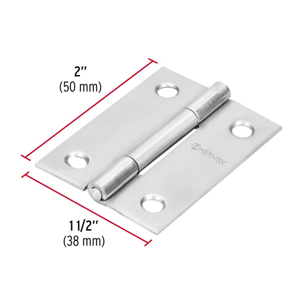 BISAGRA INOX. 1-1/2X1-1/2