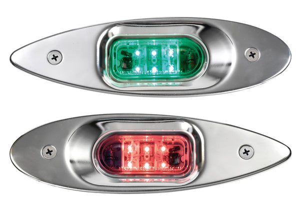 LUZ OJO DE BUEY LED OSCULATI VERDE/ROJA  PROA