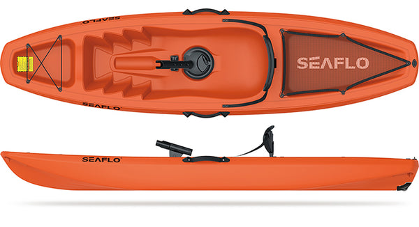 KAYAK SEAFLO SENCILLO PARA 1 PERSONA SF-1003/BNA088 NARANJA CON ACCESORIOS