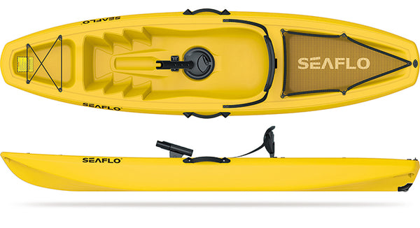 KAYAK SEAFLO SENCILLO PARA 1 PERSONA SF-1003/BNA088 AMARILLO CON ACCESORIOS