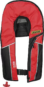 CHALECO INFLABLE AUTOMATICO/MANUAL EN V TIPO III SEACHOISE 50-85861 ROJO