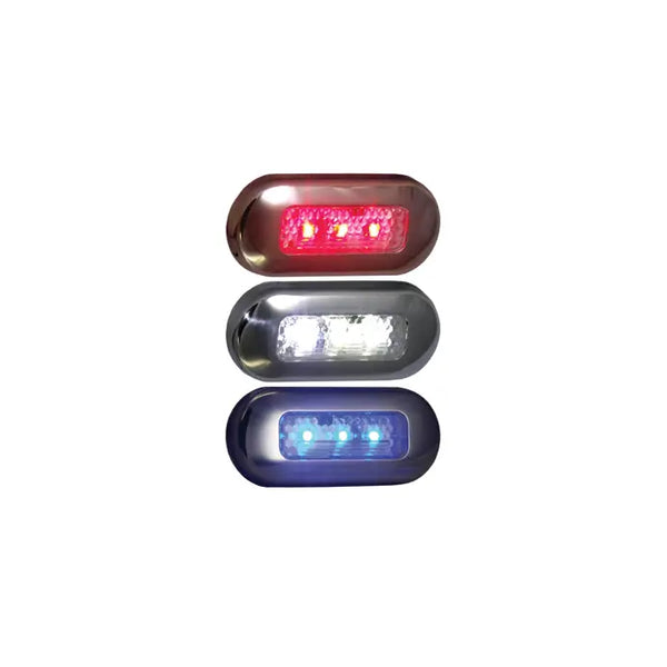 LUZ DE CORTESIA OVALADA 3 LED /AZUL